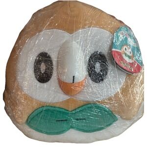 NINTENDO POKEMON Rowlet Plush Stuffed Toy Doll Squish, Owl Bird New WRAPPED